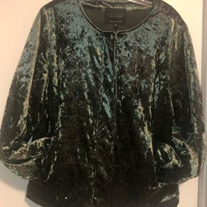 Sanctuary Crush Green Velvet Jacket M